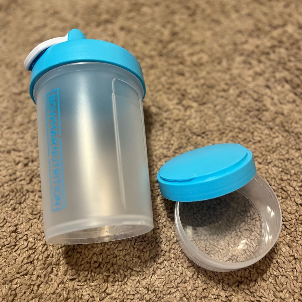 Blue and Clear Shaker Bottle